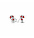 Pendientes de Botón Bastón de Caramelo Rojo brillante Pandora - 292996C01