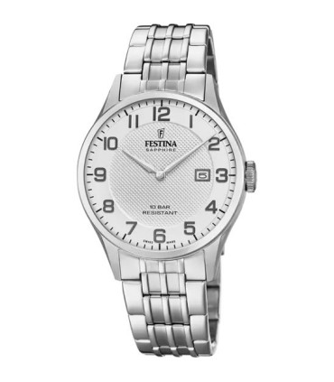 RELOJ DE HOMBRE FESTINA SWISS MADE CON ESFERA PLATEADA - F20005/1