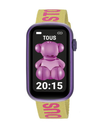Reloj smartwatch con correa de nylon y correa de silicona fucsia T-Band TOUS - 200351089