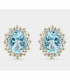 PENDIENTES TOPACIO OVAL 8,6 CON CIRCONITAS EN ORO DE 18 QUILATES - LEA-215-802-UU