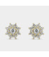 PENDIENTES ROSETA CON CIRCONITAS EN ORO AMARILLO DE 18 QUILATES LITTA FIORE. - LEA-201-812-UU