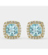 PENDIENTES TOPACIO CUSHION 7MM CON CIRCONITAS EN ORO DE 18 QUILATES LITTA FIORE - LEA-215-801-UU