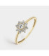 ANILLO ROSETA EN ORO AMARILLO DE 18 QUILATES CON CIRCONITAS LITTA FIORE. - LRN-201-812-14