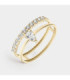 ANILLO DOBLE HILERA CIRCONITAS EN ORO AMARILLO DE 18 QUILATES LITTA FIORE. - LRN-201-032-14