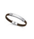 Pulsera de hombre Magnum de acero y cuero marrón trenzado VICEROY - 1485P01011