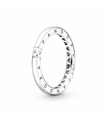 Anillo en plata de ley Logotipo & Corazones - 199482C01