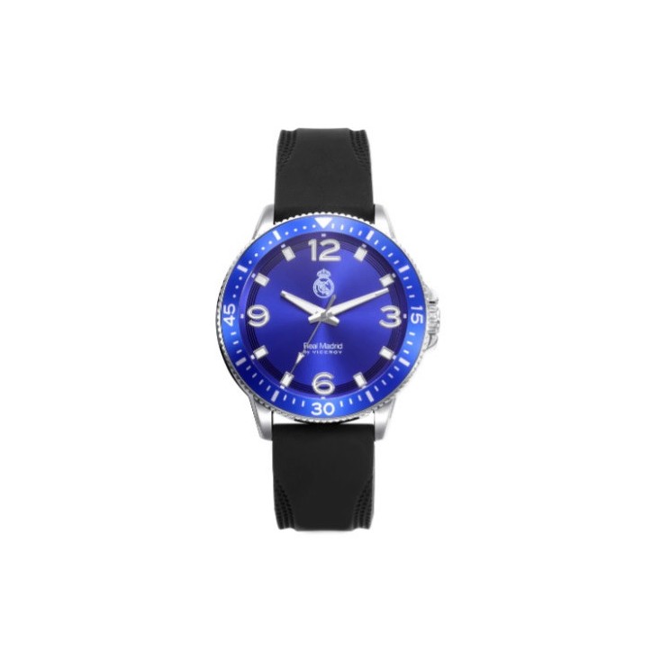 Reloj de hombre con caja de acero y correa de silicona negra - 41135-35