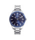 Reloj de hombre Shibuya con bisel de aluminio azul, esfera azul y brazalete de acero - HM1005-37