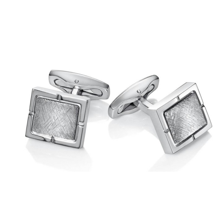 Gemelos de hombre de acero con placa bicolor VICEROY. - 15002G01000
