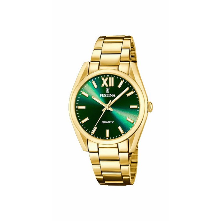 Reloj Festina para Mujer Dorado con Esfera Verde - F20640/9