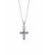 Collar Cruz de Colores Pequeña para Mujer de Lotus Silver - LP3450-1/1