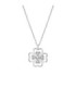 Collar Trebol de 4 Hojas con Corazones con Piedras Lotus Silver - LP3709-1/1