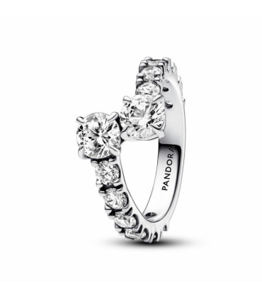Anillo Banda Brillante Superpuesta Pandora - 193149C01