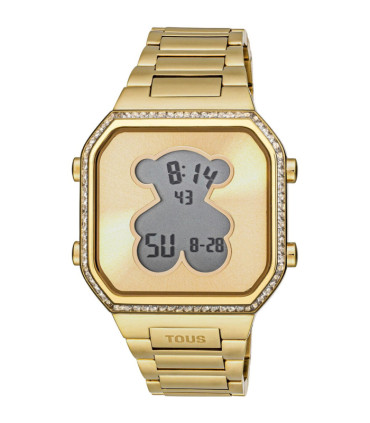 Reloj Tous Dorado Digital con Circonitas con Oso Grande D-BEAR - 3000131300