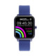 Reloj Smart de policarbonato negro y correa de silicona color azul - HS2001-30