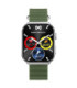 Reloj Smart de metal plateado y correa de silicona verde - HS2002-60