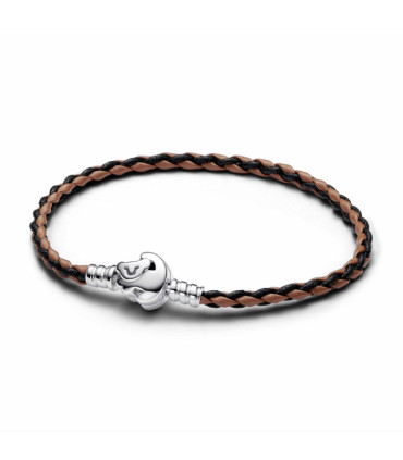 Pulsera Pandora Moments en Cuero Trenzado con Cierre El Rey León de Disney - 593361C01