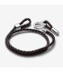 Pulsera Pandora Moments en Cuero Trenzado Doble Marrón - 593338C01
