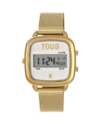 Reloj Rous digital con brazalete de acero IPG dorado D-Logo New - 300358090