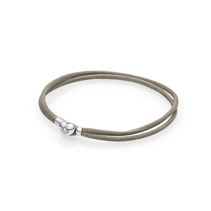 Brazalete de cordón de tela, verde gris Talla 2 - 590749CGG-S1