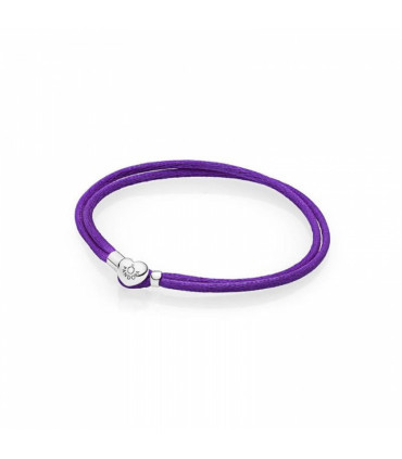 Pulsera PANDORA Moments en cordón morado Talla 2 - 590749CPE-S2