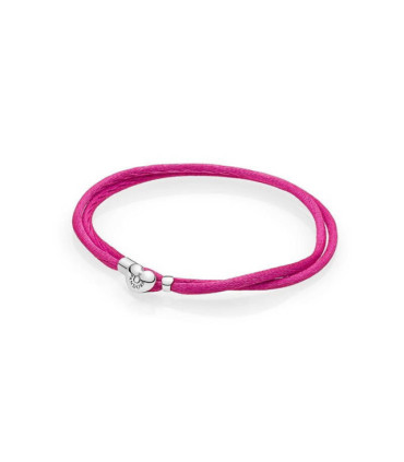 Pulsera PANDORA Moments en cordón rosa Talla 2 - 590749CPH-S2