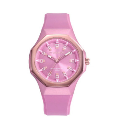 RELOJ CAJA DE ALUMINIO ROSA CON BISEL ACERO IP ROSA - 401232-77