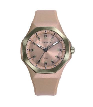 RELOJ CAJA DE ALUMINIO CAQUI CON BISEL DE ACERO IP VERDE - 401391-47