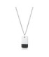 COLLAR DE ACERO, CON COLGANTE DE PLACA DE ACERO E IP NEGRO - 75350C01000